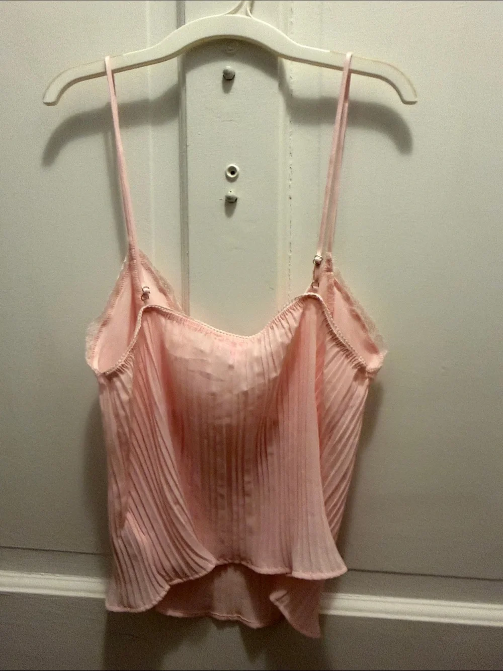 Edikted Pink Lace Pleated Satin Camisole